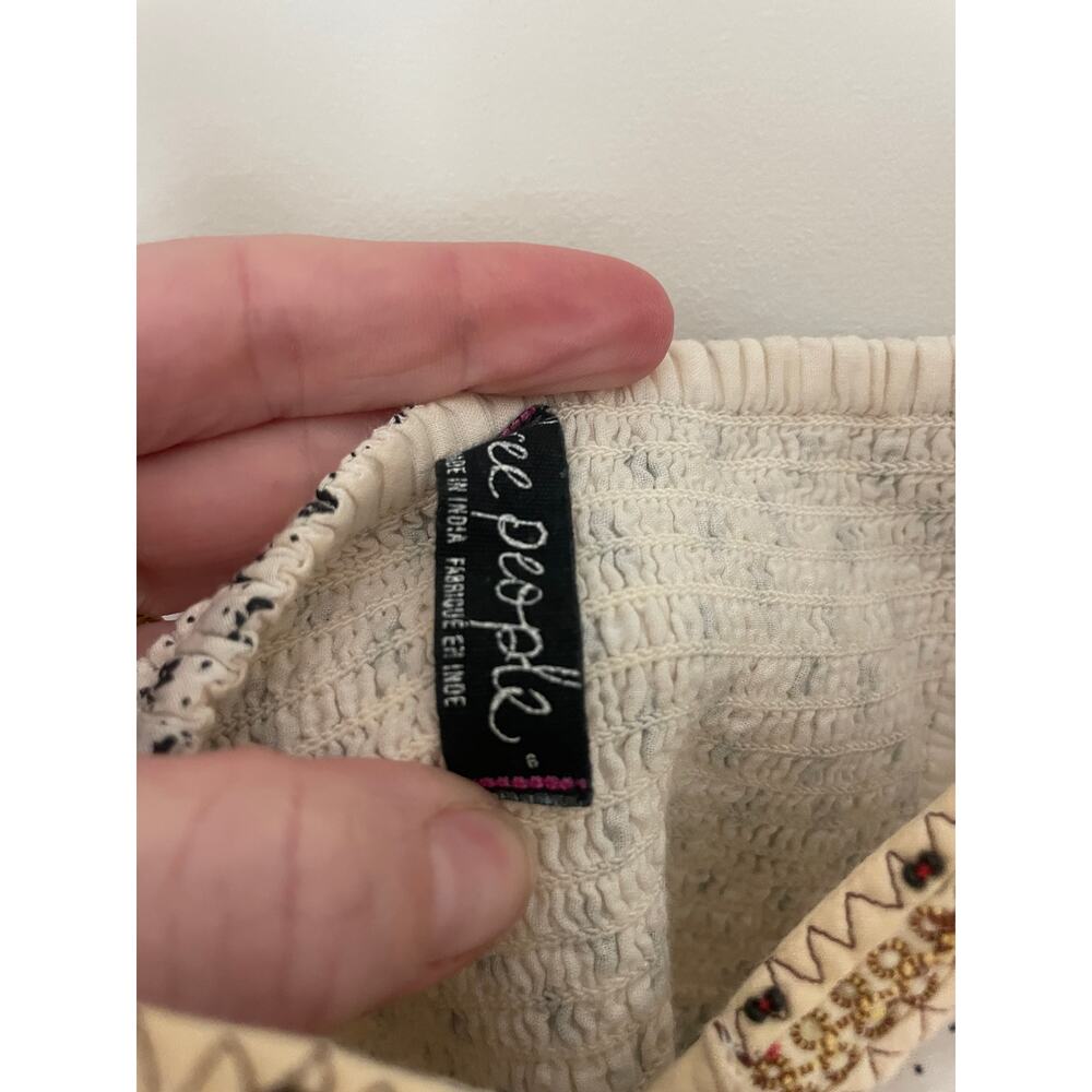 Free People Cream and Black Printed Mini Dress - Picture 4 of 6